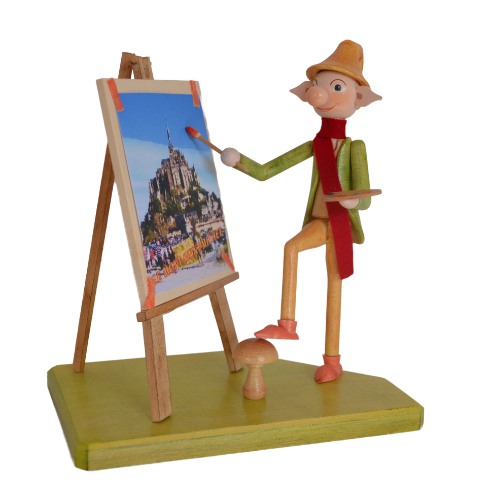 KOBI-Figur Kurt der Künstler mit Pinsel und Palette